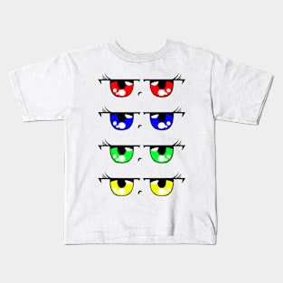 "Rainbow Eyes: A colorful and expressive design" Kids T-Shirt